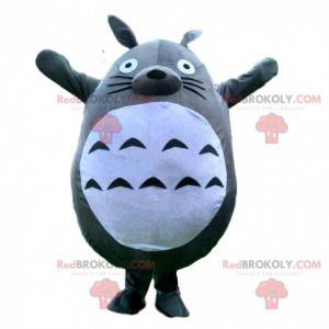 Mascotte de Totoro, lapin gris et blanc, costume de dessin