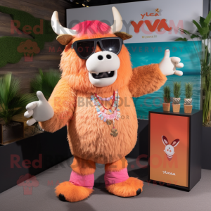 Peach Yak mascotte kostuum...