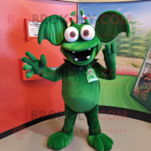 Forest Green Lobster mascot costume character dressed with a Romper and Keychains