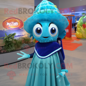 Postava maskota Cyan Fish...
