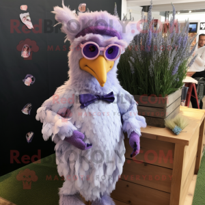 Lavendelhøns maskot kostume...