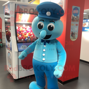 Cyan Gumball Machine maskot...