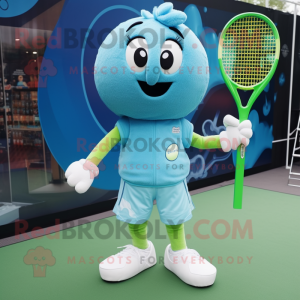 Cyan tennisketcher maskot...