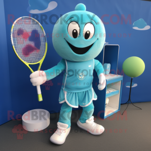 Cyan-Tennisschläger...