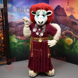 Maroon Ram mascotte kostuum...