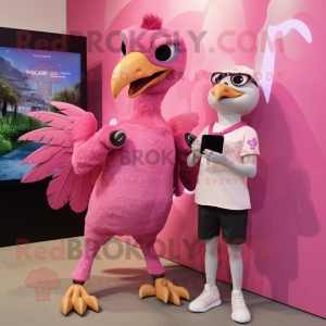 Pink Archaeopteryx maskot...