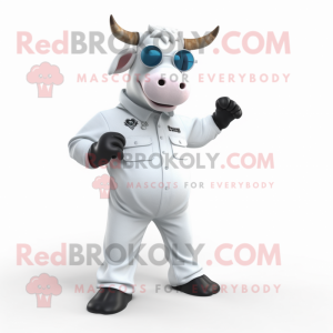 White Cow mascotte kostuum...