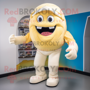 Krémová postava maskota...