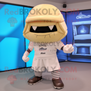 Krémová postava maskota...