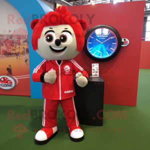 Red Soccer Goal maskot...