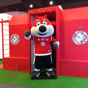 Red Soccer Goal maskot...