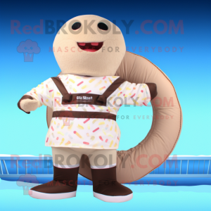 Beige Donut mascotte...