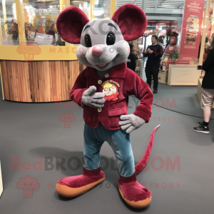 Maroon Mouse mascotte...