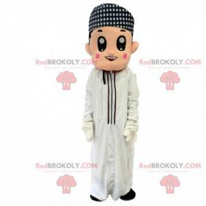 Mascota del hombre oriental, traje magrebí, musulmán -