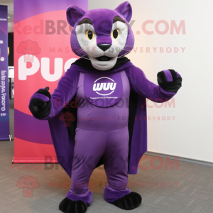 Postava maskota Purple Puma...