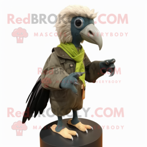 Olive Vulture maskot kostym...