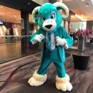 Turquoise Ram mascotte...