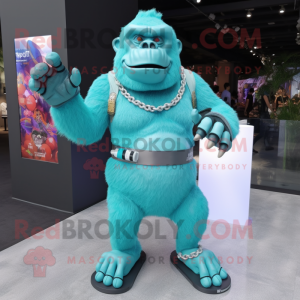 Cyan Gorilla mascotte...