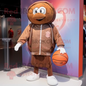 Brun Basketball Ball maskot...