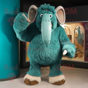 Blågrøn Mammoth maskot...