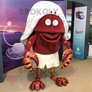 Maroon eremittkrabbe maskot...