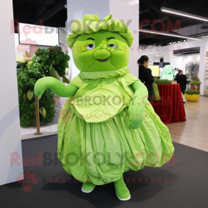 Lime Green Cabbage mascotte...