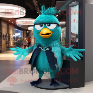 Teal Blackbird mascotte...