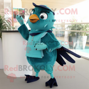 Teal Blackbird mascotte...