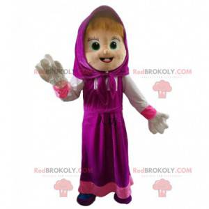 Mascot Masha, the famous little girl in Masha and the Bear -