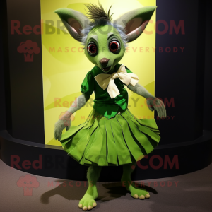 Grønn Aye-Aye maskot drakt...