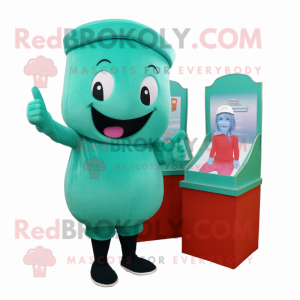 Teal Candy Box maskot...