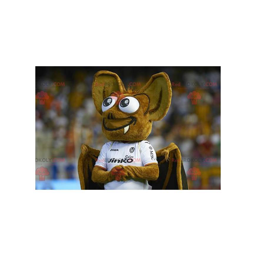 Maskot krásný hnědý netopýr - Redbrokoly.com