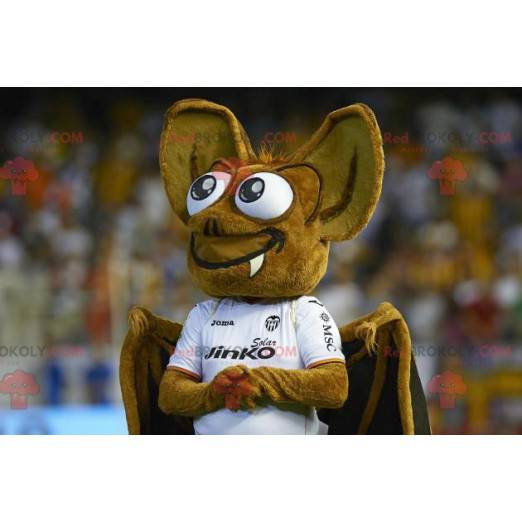 Maskot krásný hnědý netopýr - Redbrokoly.com