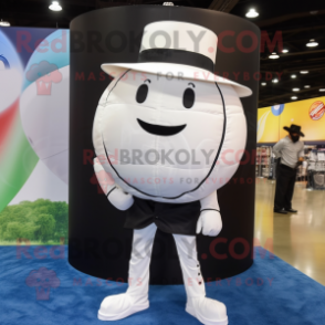 White Volleyball Ball mascot costume character dressed with a Suit and Hats