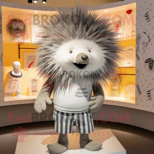 Grijs Porcupine mascotte...