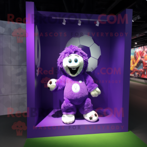 Purple Soccer Goal maskot...