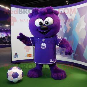 Purple Soccer Goal maskot...