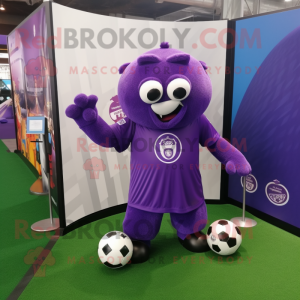 Purple Soccer Goal maskot...