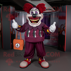 Maroon Evil Clown mascotte...