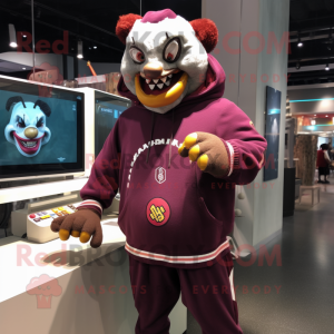 Maroon Evil Clown mascotte...