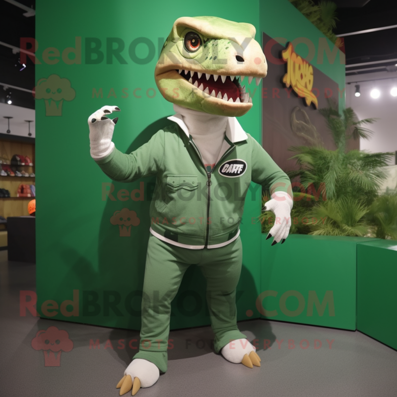 nan Tyrannosaurus mascot costume character dressed with a Jumpsuit and Anklets nan Tyrannosaurus mascot costume character dressed with a Jumpsuit and Anklets