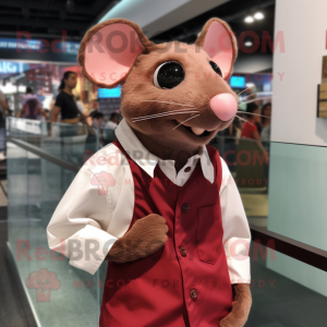 Maroon Rat mascotte kostuum...