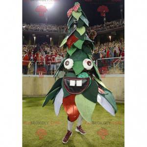 Mascote verde e vermelho da árvore de natal - Redbrokoly.com
