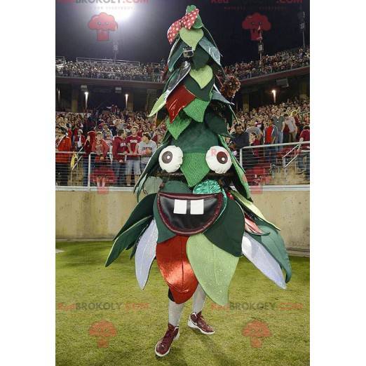 Green and red Christmas tree mascot - Redbrokoly.com