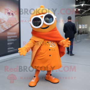  Orange mascotte kostuum...