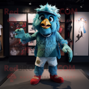 Cyan Harpy mascotte kostuum...