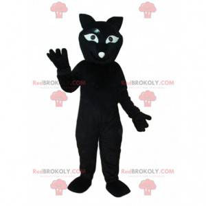 Czarny kot maskotka, gigantyczny pluszowy kostium kota -