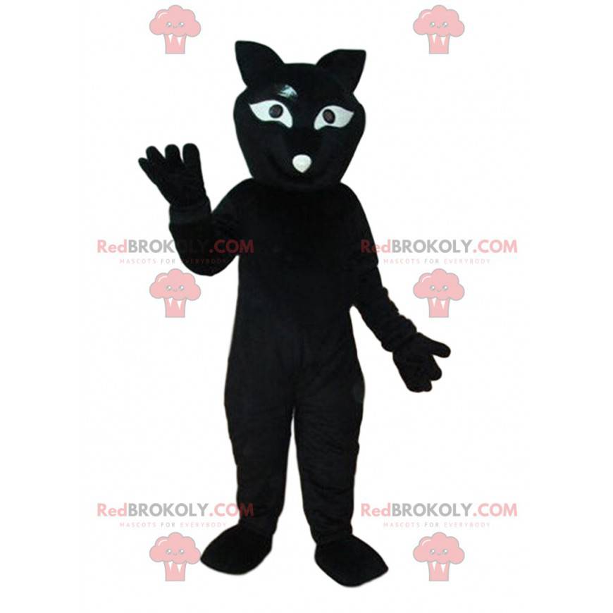 Mascotte gatto nero, costume da gatto peluche gigante -