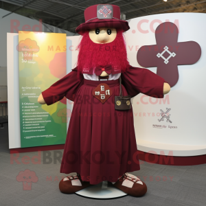 Maroon Celtic Cross maskot...