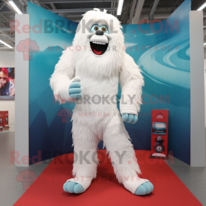 Hvid Yeti maskot kostume...